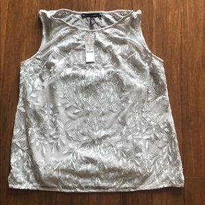 Lace blouse with silk cami